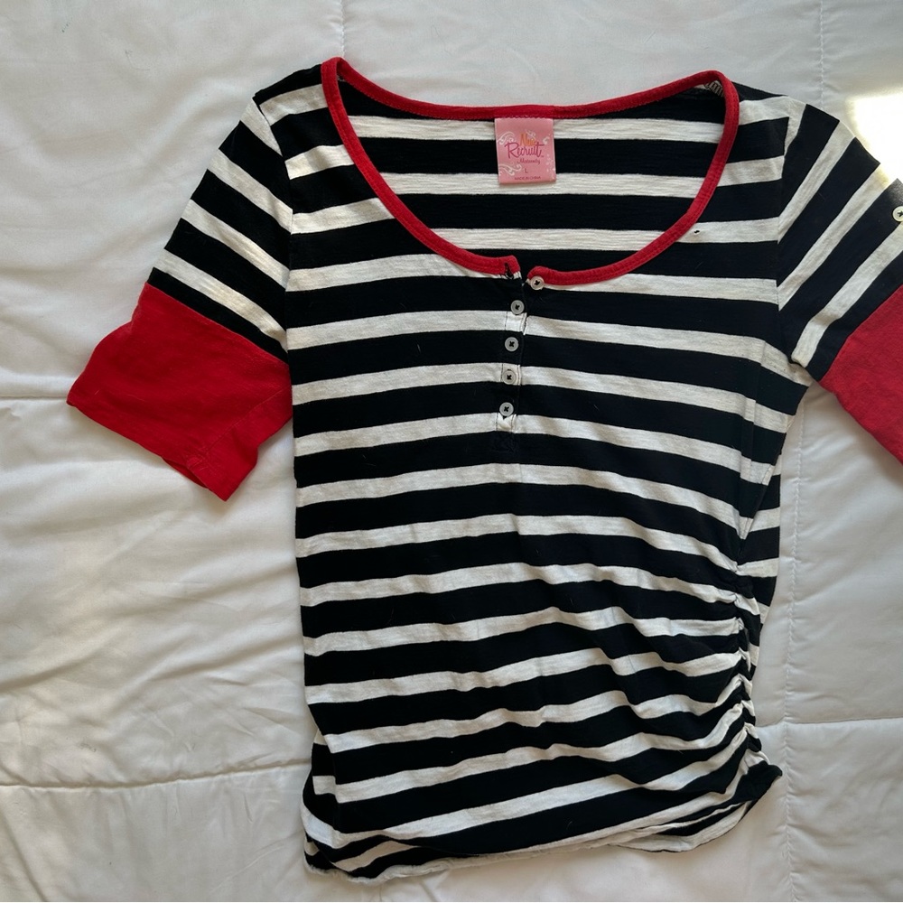 Cute Striped Blouse Size Large